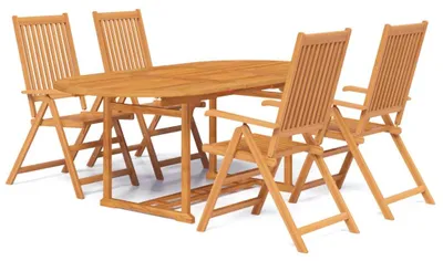 Produktbild von vidaXL 5-tlg. Garten-Essgruppe Massivholz Akazie 150-200 cm