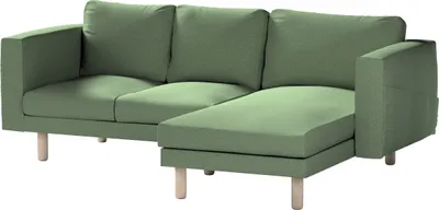 Produktbild von Dekoria Bezug für Norsborg 3-Sitzer Sofa mit Recamiere, grün, Norsborg Bezug für 3-Sitzer Sofa mit Recamiere