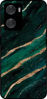 Zdjęcie produktu dla Etui na telefon Smartphonica odpowiednie dla Oppo A57 / A57s / A77 z marmurowym nadrukiem - marmurowe etui z TPU - Zielone złoto