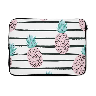 Produktbild von MuchoWow® Laptop Hülle 13 Zoll Sommer - Ananas - Muster Laptoptasche - Laptophülle - Sleeve - Rundumschutz