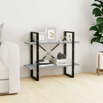 Produktbild von "im Angebot" Bücherregal, Standregal, Aufbewahrungsregal, 2 Fächer Grau Sonoma 80x30x70 cm Holzwerkstoff - Aktenregal CC21879