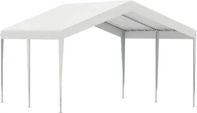 Produktbild von Famanu Zeltgarage - Wetterbeständig, UV-Schutz, 400x400x285 cm - Weiß