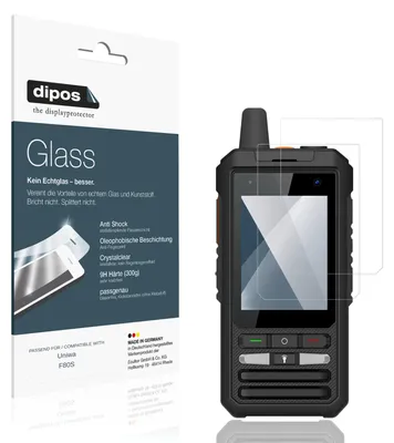 Produktbild von 2x Schutzfolie für Uniwa F80S - Anti-Shock 9H Folie dipos Glass Kunststoffglas