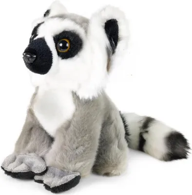 Produktbild von Kuscheltier Katta Lemur 18 cm grau-weiß sitzend Plüschlemur