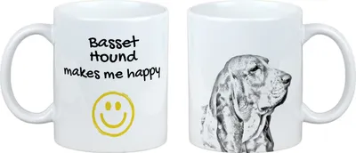 Image de Basset Hound - Tasse avec chien, tasse joyeuse pour les amoureux des chiens, cadeau personnalisé de la marque Art-Dog
