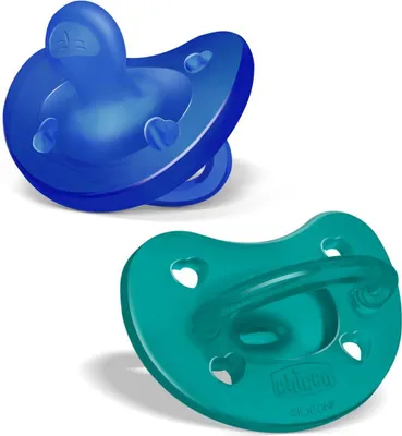 Produktbild von Chicco 00073086210000 Baby-Schnuller Ultraweicher Schnuller Anatomisch Silikon Blau, Grün
