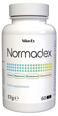 Produktbild von Normadex - 60 Kapseln hochdosiert - Original Rezept aus der Schweiz - Vegan & Pflanzlich mit 22 Vitaminen & Mineralien - 1er Pack
