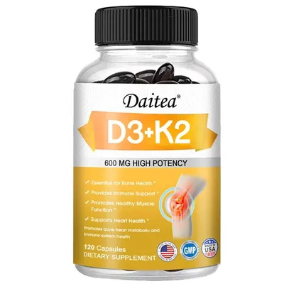 Image de Gélules de vitamine D3+K2 : muscles et os plus forts, soutien d'une bonne santé cardiovasculaire