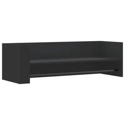 Obrázek produktu pro vidaXL Nástěnná police černá 100x35x30,5 cm materiál na bázi dřeva