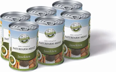 Produktbild von Bellfor Hypoallergenes Hundefutter Nass mit Insekten - Naturfarm-Menü - 6x400g
