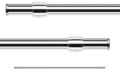 Kunststoff-Wandregal 60 cm, silber, modern mit Befestigungsset