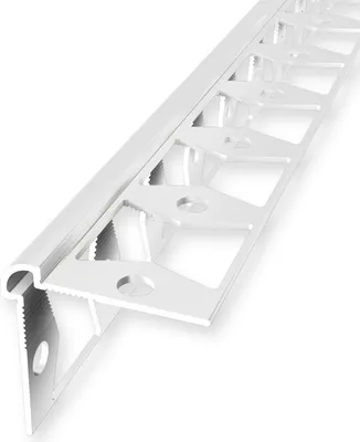 Produktbild von Wandprofil 25 x 25 x 2700 mm Einfasshöhe 2 mm Tapetenprofil Aluminium Glatt Geschlossen Gestanzt Weiß Küberit