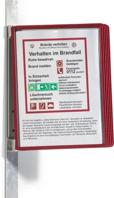 Produktbild von Sichttafelsystem Vario Magnet Wall 5 grau 5 Tafeln rot Packung mit 5 Stück