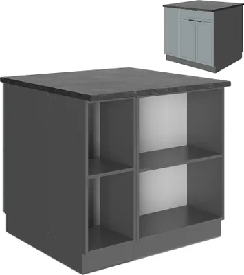 Produktbild von Kücheninsel Vicco Fame-Line Hellblau-grau 90 cm mit Schublade, ohne Arbeitsplatte, Model 51160