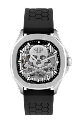 Produktbild von Philipp Plein PWRAA0123 $KELETON $PECTRE Automatik silber schwarz Herren Uhr NEU