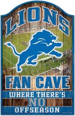 Produktbild von NFL Detroit Lions Fan Cave No Off Season Wood Sign Holzschild Holz 43x28cm