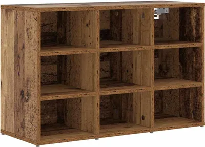 Zdjęcie produktu dla Szafka na buty z półką Stare drewno 77,5 x 30 x 51 cm