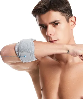 Produktbild von INF Ellenbogenstütze mit Nylon-Klettverschluss Grau