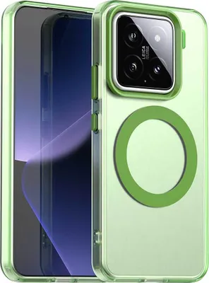 Produktbild von Magnetisch Hülle für Xiaomi 15, Schlank Durchscheinend Matt Stoßfest Handyhülle Grün