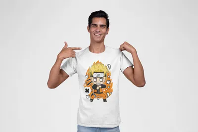 Produktbild von D&B Férfi Uni Polo  PC00021 Naruto Weiß-Größe 5XL