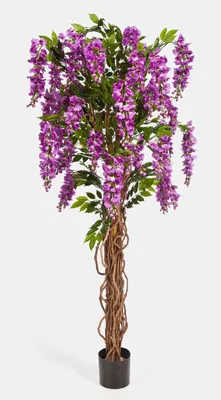 Produktbild von artplants.de Deko Goldregenbaum lila, 975 Blätter, 35 Blüten, 180cm - Kunstbaum - Künstliche Blumen