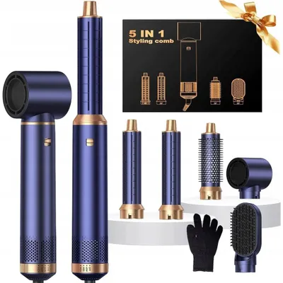 Produktbild von Airstyler 5 in 1 Haarstyler Haarstyler Hairstyler Haartrockner Multihaarstyler Warmluftbürste Föhn Lockenstab Sie dem Haar Volumen Locken und Föhnen