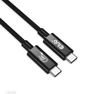 Produktbild von CLUB3D USB4 Gen2x2 Type-C Bi-Directional Cable 4K60Hz, Data 20Gbps, PD 240W(48V/5A) EPR M/M 2m/6.56ft