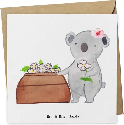 Produktbild von Mr. & Mrs. Panda faltkarte Bestatterin Herz - Weiß - Geschenk, Glückwunschkarte, Klappkarte, anlasskarte, Grußkarte, doppelkarte