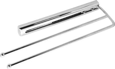 Produktbild von 2 Stück Handtuchauszug Chrom 2-armig 410 mm Handtuchhalter Handtuchstange
