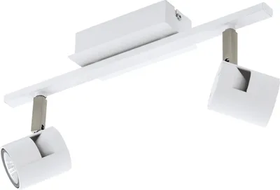 Produktbild von EGLO LED Deckenlampe Vergiano, 2 flammige Deckenleuchte dimmbar, Deckensstrahler aus Metall, Alu, Wohnzimmerlampe, Spots inkl. GU10, warmweiß