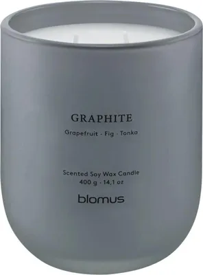 Produktbild von blomus GmbH TUOKSU Duftkerze L Graphite sharkskin 11cm