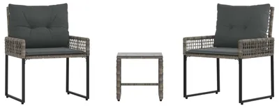 Produktbild von vidaXL Gartenmöbel-Set 3 stk. Grau
