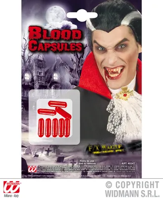 Produktbild von Blutkapseln, Kunstblut, Fasching, Halloween, Karneval - Widmann 4024T