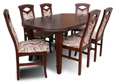 Immagine prodotto di Tavolo da pranzo + 6 sedie Set da sala da pranzo Gruppo da pranzo Tavoli Z27