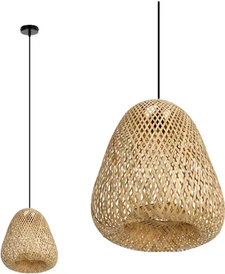 Produktbild von Bambus-Hängeleuchte Boho, 30cm, 1xE27, Natur