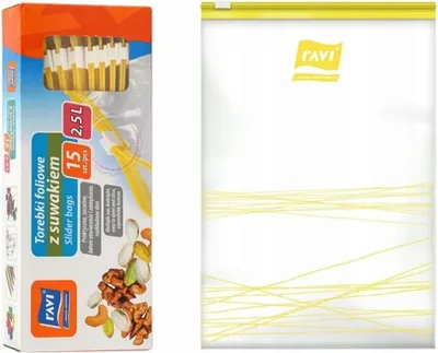 Immagine prodotto di Sacchetti di plastica riutilizzabili con chiusura a zip 2,5l 15 pezzi