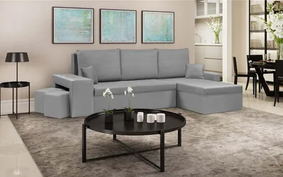 Produktbild von Ecksofa DAKOTA2 mit Schlaffunktion - Hellgrau
