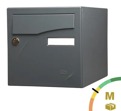 Image de Boite aux lettres Préface 1 porte Gris anthracite RAL 7016M - RENZ - 231114