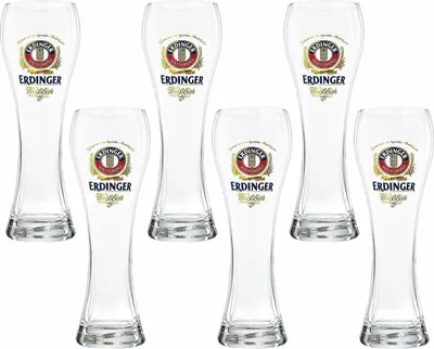 Obrázek produktu pro Sklenice na pšeničné pivo Erdinger 0,5l - 6 kusů