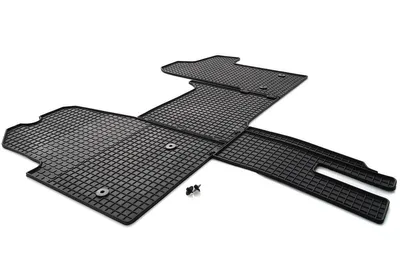 Produktbild von Gummimatten für Nissan NV400 Oiginal Qualität Gummi Fußmatten Geruchsneutral schwarz, Fahrerhaus komplett Passgneau vorne