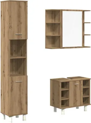 Obrázek produktu pro vidaXL 3dílná sada koupelnového nábytku Artisan dub materiál na bázi dřeva