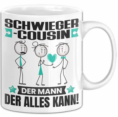 Produktbild von Schwiegercousin Tasse Geschenk für Schwiegercousin Der Mann Der Alles Kann Geschenkidee zum Geburtstag (Weiß)