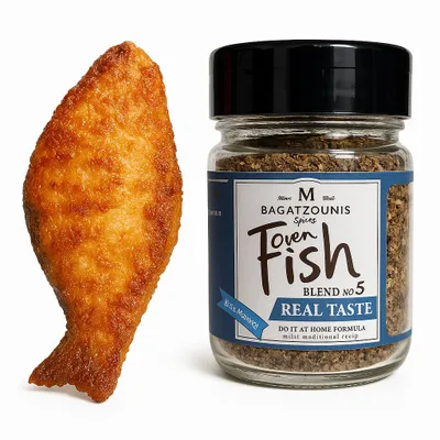 Produktbild von Bagatzounis Ofenfisch-Gewürzmischung 110 g – Griechische Kräuter und Gewürze