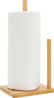 Produktbild von QUVIO Küchenrollenhalter - Küchenpapierhalter - Haushalt - Küchenzubehör - Küchenrollenhalter - Holz - 10,5 x 14 x 28 cm (lxbxh)