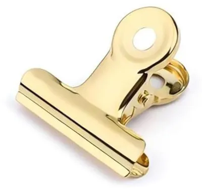 Produktbild von Büroklammern Gold - 30 Stück Mini - Scharnierklammern - Bürobedarf - Basteln - Perfekt für Organisation - Bindemittelklammern