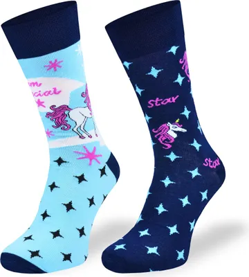 Produktbild von SKIETY Bunte Lustige Socken für Erwachsene Baumwolle, Einhörner - 35-38