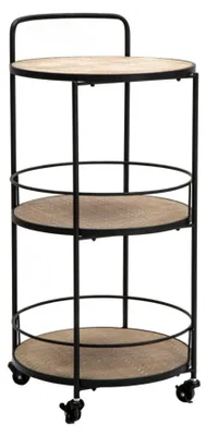 Produktbild von Mauro Ferretti Arex Servierwagen Ø 40x41,5x82 cm schwarz braun