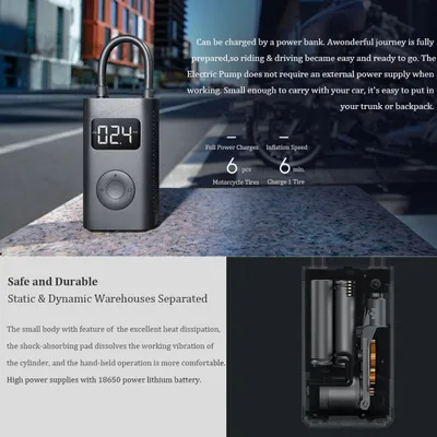 Produktbild von Xiaomi Mijia Mini nafukovacie poklad pumpa vzduchový kompresor pneumatiky prenosné elektrické čerpadlo auto kolo futbal motocykel vzduchové pumpy digitálne pneumatiky tlak Xiaomi Mijia Mini nafukovacie poklad pumpa vzduchový kompresor pneumatiky prenosné elektrické čerpadlo auto kolo futbal motocykel vzduchové pumpy digitálne pneumatiky tlak