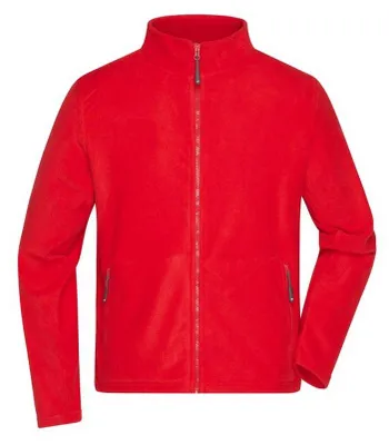 Produktbild von James and Nicholson - Fleecejacke für Herren LT2504 (L) (Rot)