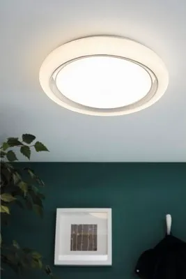 Produktbild von EGLO Capasso, LED, Nicht austauschbare(s) Leuchtmittel, 3000 K, 2100 lm, IP20, Chrom, Weiß